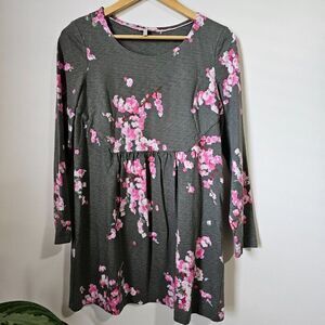 EUC JOULES FLORAL LONGSLEEVES BABYDOLL SHORT DRESS SIZE 10 / M